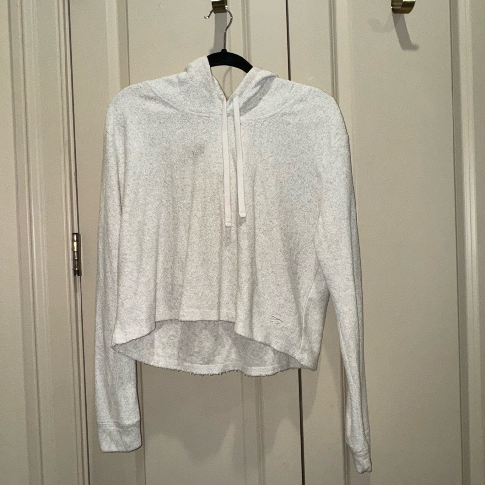 Billabong White Crop Hoodie Relaxed Fit